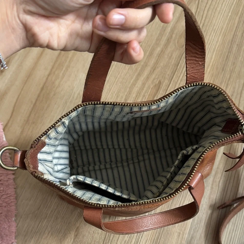 Brown Leather madewell mini transport tote - Picture 3 of 8